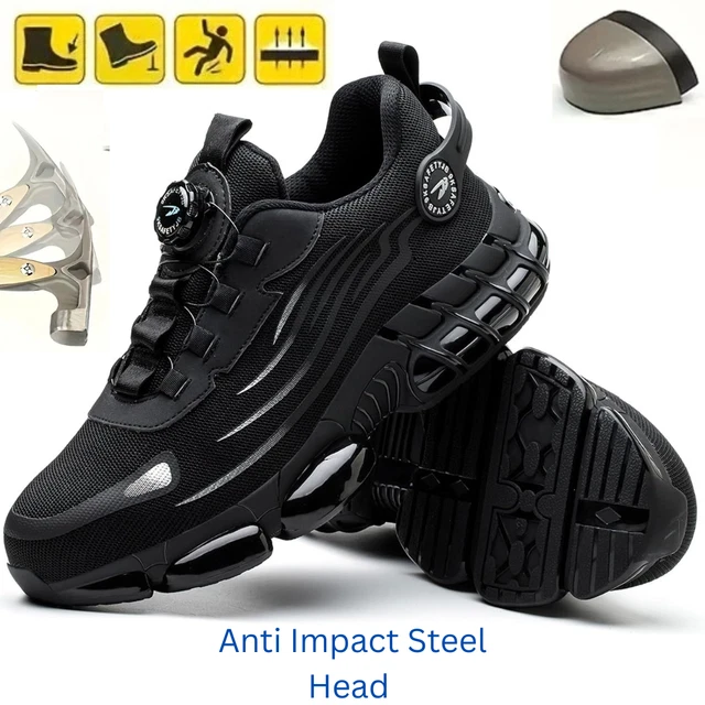 MENS STEEL TOE Cap Shoes Safety Trainers Work Boots Womens Lightweight ...