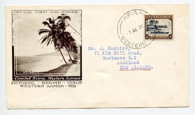 WESTERN SAMOA 1935 FDC First Day Cover