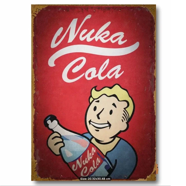 FALLOUT METAL SIGN Vault Boy Nuka Cola 8x12