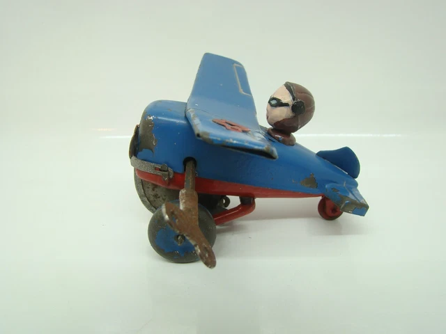 Jouet Ancien En Tôle - Avion Looping Marque CHR - France 1950 Avec Sa Boîte