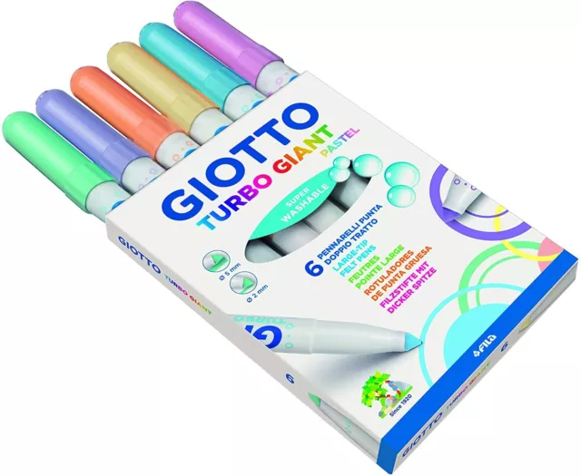 GIOTTO Turbo Giant Pastel - Rotuladores Punta Grandes - Caja Varios Colores