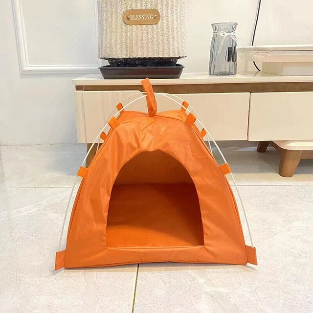 Folding Pet Tent Calming Bed Dog Cat Sleeping Kennel Puppy Mat Pad Waterproof