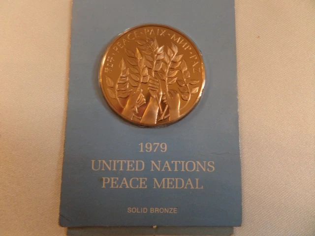 BRONZE 1979 UNITED Nations Peace Medal £10.26 - PicClick UK