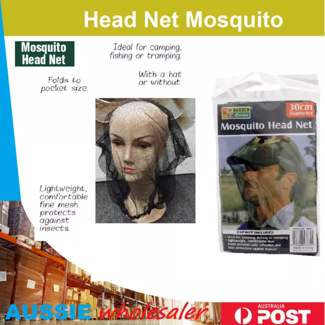 Mosquito Fly Head Net Outdoor Fishing Insect Mesh Hat Bee Bug Mozzie Protector