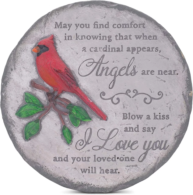 a Cardinal Appears Angels Are near Red 10 X 10 Cement Decorative Outdoor Garden