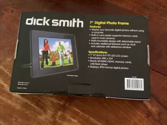 DICK SMITH 7" Digital Photo Frame Multimedia Player Usb Card Reader Jpeg Mp3 Avi 3