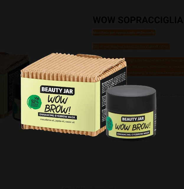 Beauty Jar WOW BROW! Maschera per sopracciglia rinforzante Vegan 15 ml