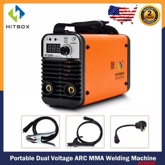 HITBOX 200Amp ARC MMA Welder 110/220V Stick Welding Machine Portable DC Inverter