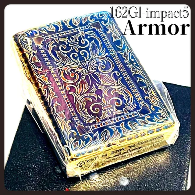 Zippo Arabesque Antique Gold Armor Case Gorgeous Beautiful Oil Lighter Japan