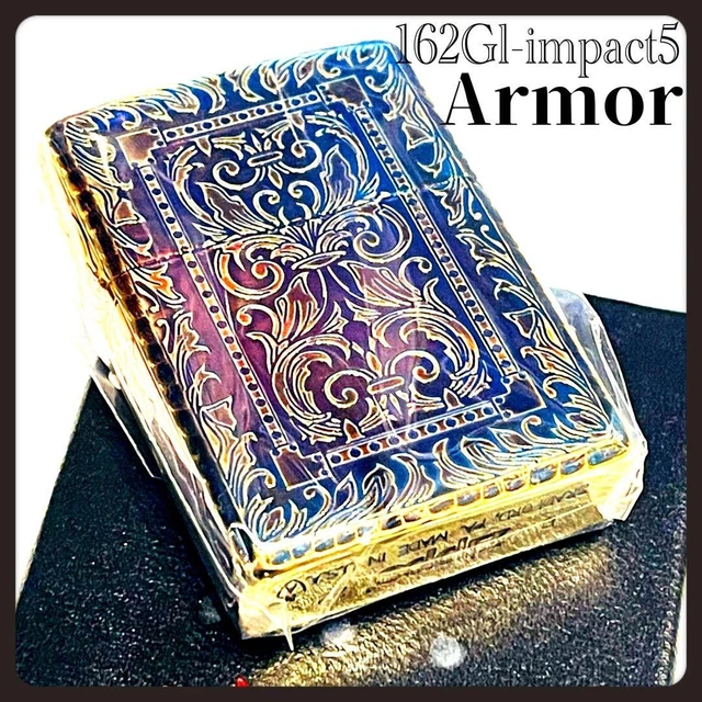 Zippo Arabesque Antique Gold Armor Case Gorgeous Beautiful Oil Lighter Japan