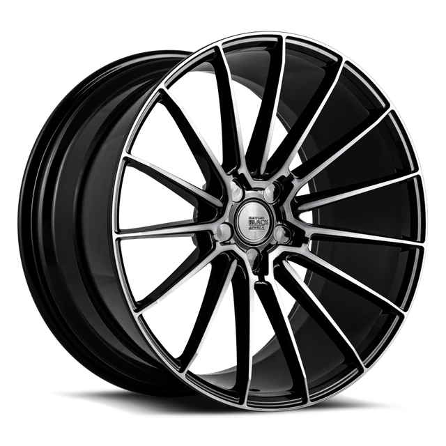 22 Inch Tim's 22 INCH 22X9 Savini BM16 Double Dark Tint Black wheels rims 5x115 +38 ...