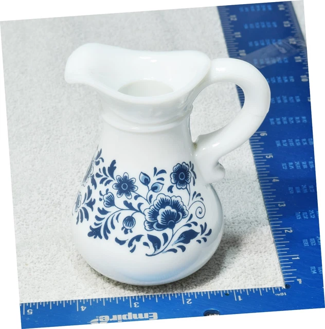 VINTAGE AVON DELFT Blue Milk Glass Pitcher SkinSoSoft Bath Oil
