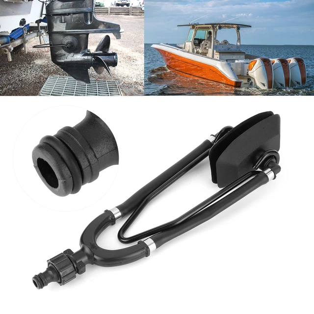 Rectangular Outboard Motor Water Flush Boat Ear Muff Engine Flusher Steel Alloy