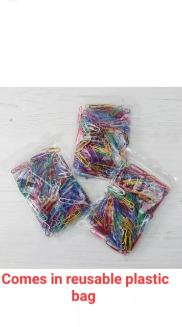 Paper Clip 50 Pcs Assorted Standard Size Office school Stationery multi colour