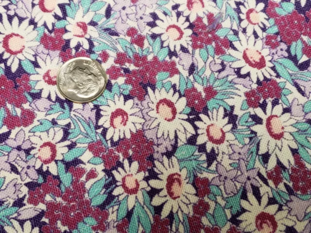 BEST Vintage Feedsack Flour Sack Quilt Fabric 40s tiny Floral Lavender Estate