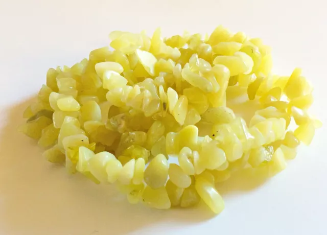 Perlando Edelsteine Lemon Jade Splitter Gebohrt  9 -14 Mm - Strang 80 Cm (80/9) 3