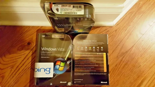 Microsoft Windows Vista Ultimate w/SP1,SKU 66R-02261,Sealed Retail Package,Full