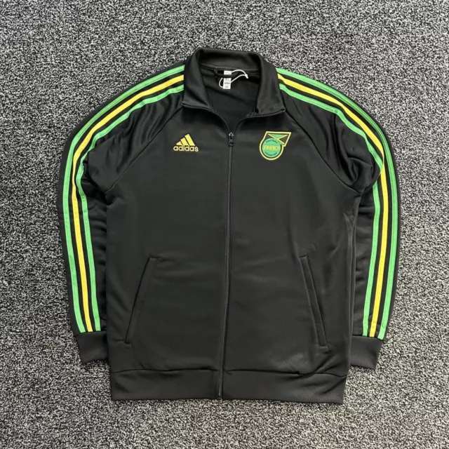 Adidas x Jamaica Reggae Vintage-Style Black Size Medium Track Jacket