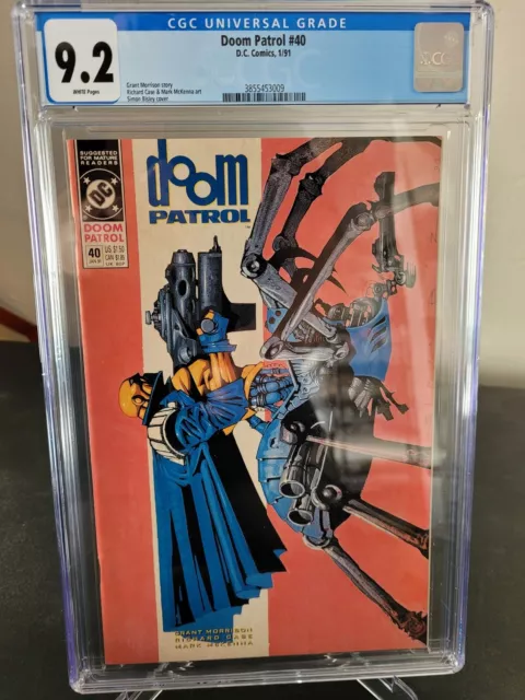 Doom Patrol #40 Cgc 9.2 Graded Dc Comics Simon Bisley Cover! Grant Morrison!