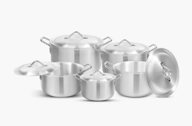 Aluminium Stockpot Cooking Pot Casserole Dish Pan Cooking Saucepan With Lid