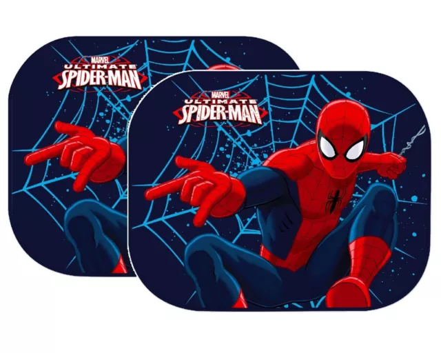 SONNENSCHUTZ Sonnenblende SPIDERMAN 44x35cm Sichtschutz (2-Stk) original  # NEU