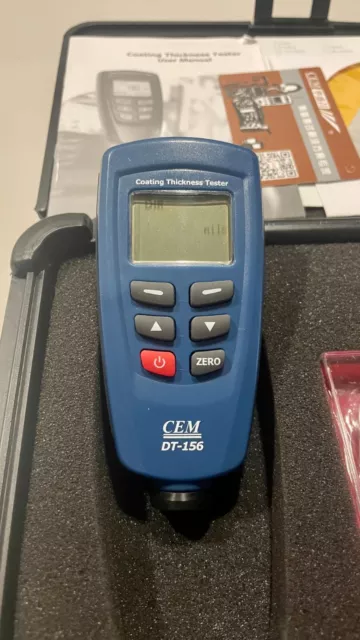 CEM DT-156 Digital Paint Coating Thickness Gauge Meter Excellent Condition.