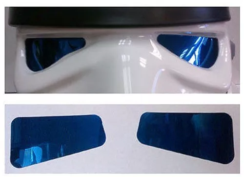 Mirror Film Lenses in Colour BLUE for Star Wars Stormtrooper Costume Helmets