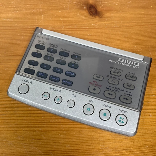 GENUINE AIWA HIFI Remote Control RC-AAT06 - Tested & Working - VGC £18. ...