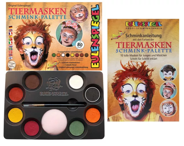 8 Colour Palette Animal Make-up Box Make-up palette animal masks