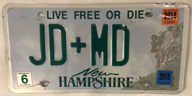 Vanity JD + MD license plate Juris Medical Doctor Lawyer Attorney Physician John