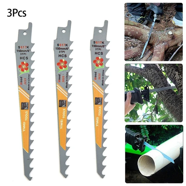 Lot De 5 Lames De Scie Alternative HCS 6TPI Pour Parkside 4 En 1 - Longueur 150 Mm - Pour Couper Bois, Plastique, MDF - 8