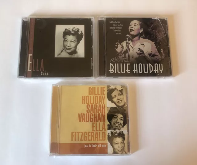 3 New CDs B Holiday Billies’s Blues Ella Fitzgerald Shine +Jazz Is Their Old Man