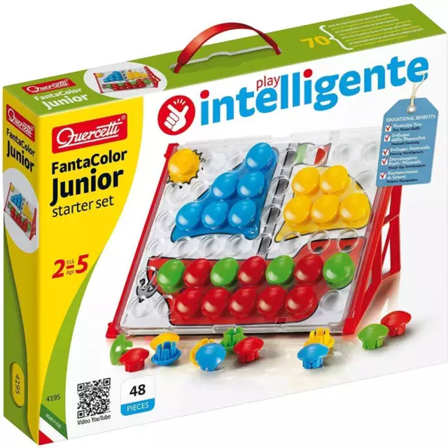 Quercetti 4195 Fantacolor Junior Basic Gioco Chiodoni Bambini 2 Anni