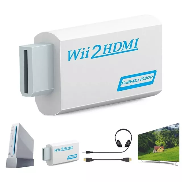 WII a HDMI Wii a HDMI-convertidor compatible WII2HDMI Full HD Output Cable