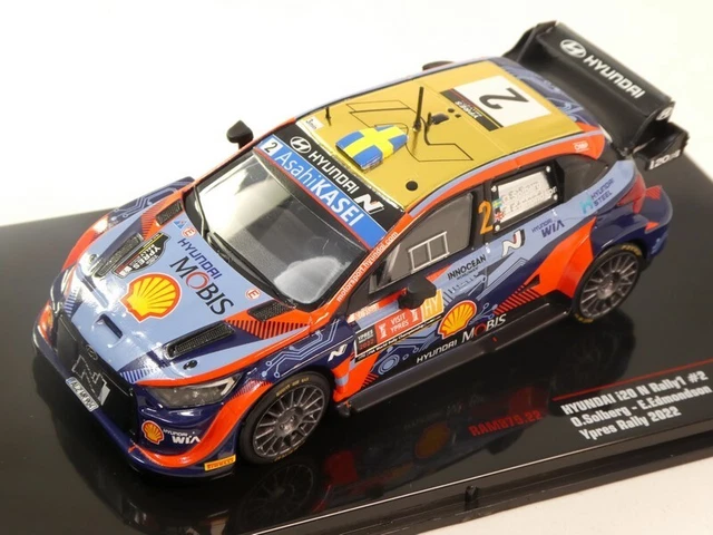 Miniature Ixo 1/43 – Hyundai I20 Rally1 – Team Mobis #2 – Ypres 2022 – Solberg