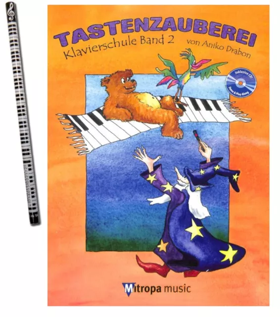 Tastenzauberei Band 2, Klavierschule für Kinder, Ausgabe mit CD und Ringbindung