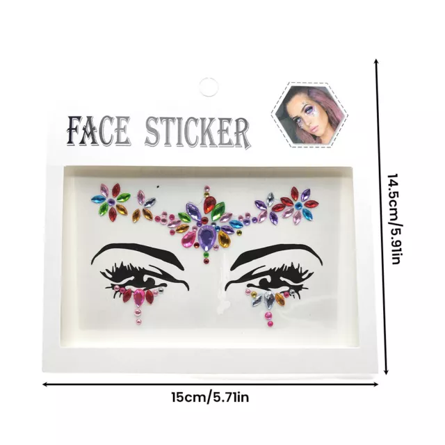 Face Gems Stylish SelfAcrylic For Festivals Exquisite Reusable