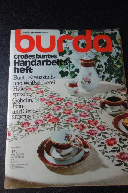 Burda großes buntes Handarbeitsheft v. 1975 Nr. 327 m. Arbeitsbögen u.Musterböge