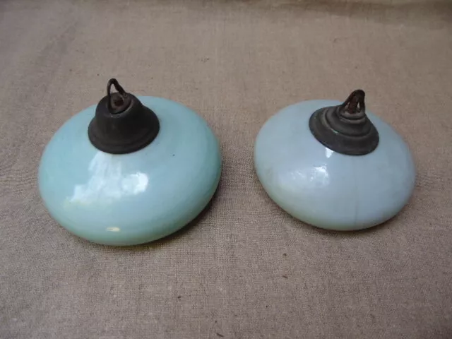 2 Pieces Detachees En Ceramique Pour Lampe Ancienne Suspension