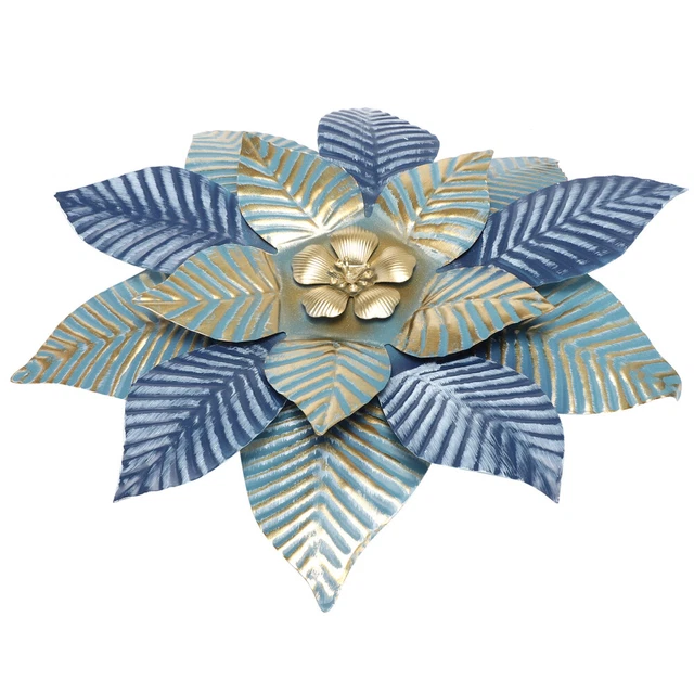 Flower Wall Pendant Iron Wall Art 3D Flower Wall Hanging Home Décor Vintage