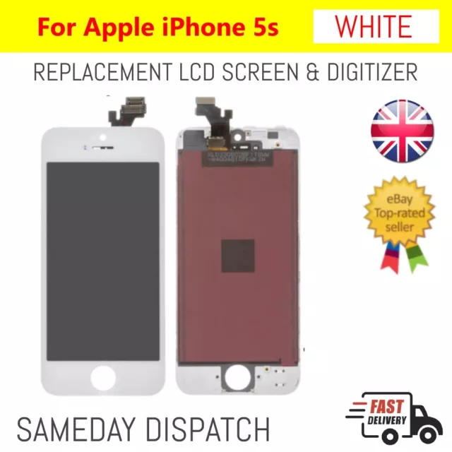 For iPhone 5S Replacement LCD Touch Screen Display Digitizer Assembly White UK