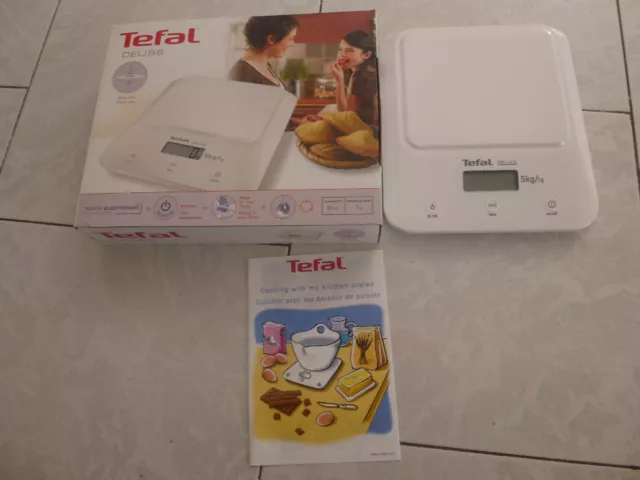 Balance De Cuisine Ultra Slim Jusqu A 5 Kilos - Tefal Deliss - Blanche - Tbe