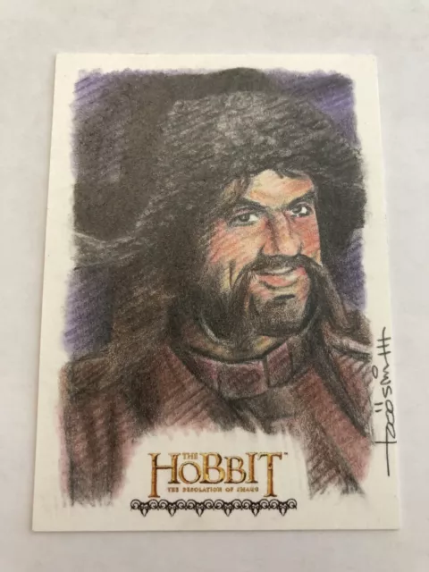 The Hobbit Sketch Card Cryptozoic The Desolation of Smaug By Todd Aaron Smith