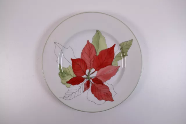 Watercolors Block Spal Portugal Poinsettia by Mary Goertzen 6 3/8" Dessert Plate