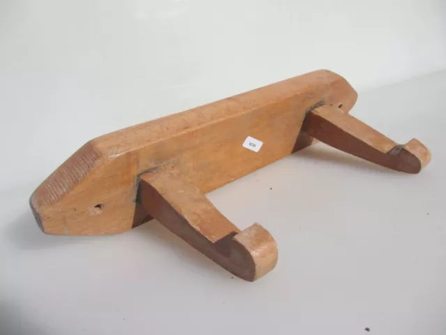 Vintage Wooden Coat Rack Hat Hangers Hooks Old French Wood Retro 13"W