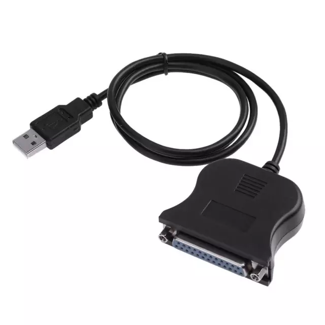 USB 2.0 Male to 25 Pin DB25 Female Parallel Port Printer Adaptor Cable Wire