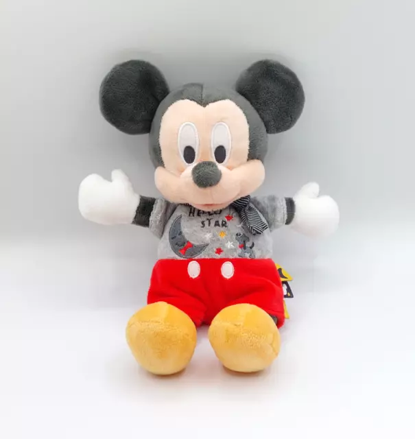 Peluche doudou Mickey Hello Star DISNEY BABY NICOTOY gris lune chien étoiles