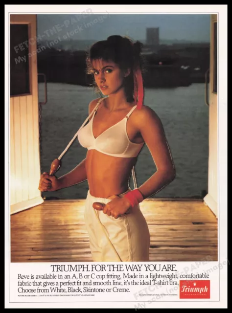 WOW Without Wire Bras Lingerie 1985 Print Advertisement 1980s Ad