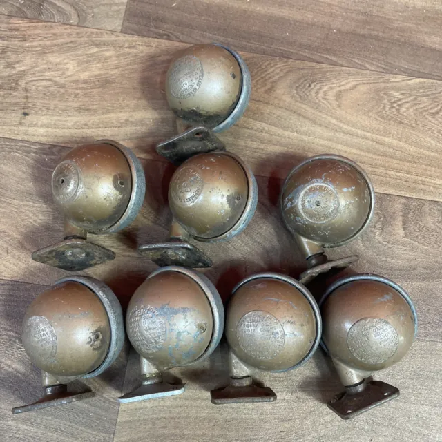 Vintage 8 Kenrick & Sons Shepherd 2.5” Castors Ball Type  with fixing plates