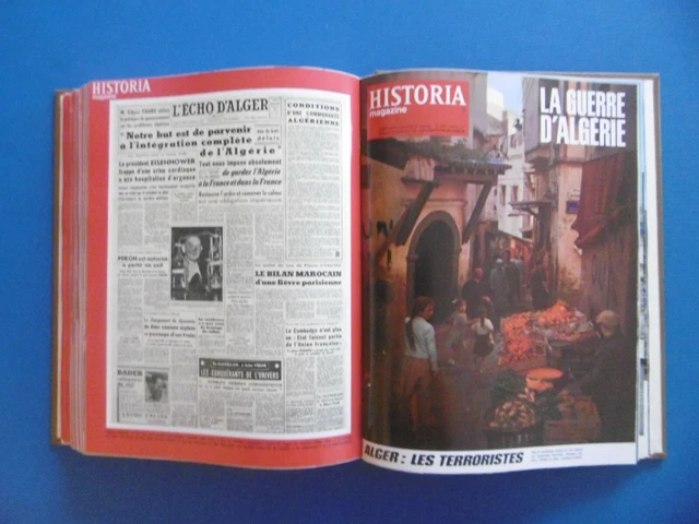 HISTORIA MAGAZINE : LA GUERRE D'ALGERIE - RELIURE n°1 COMPREND n°1 au n°16 -1972